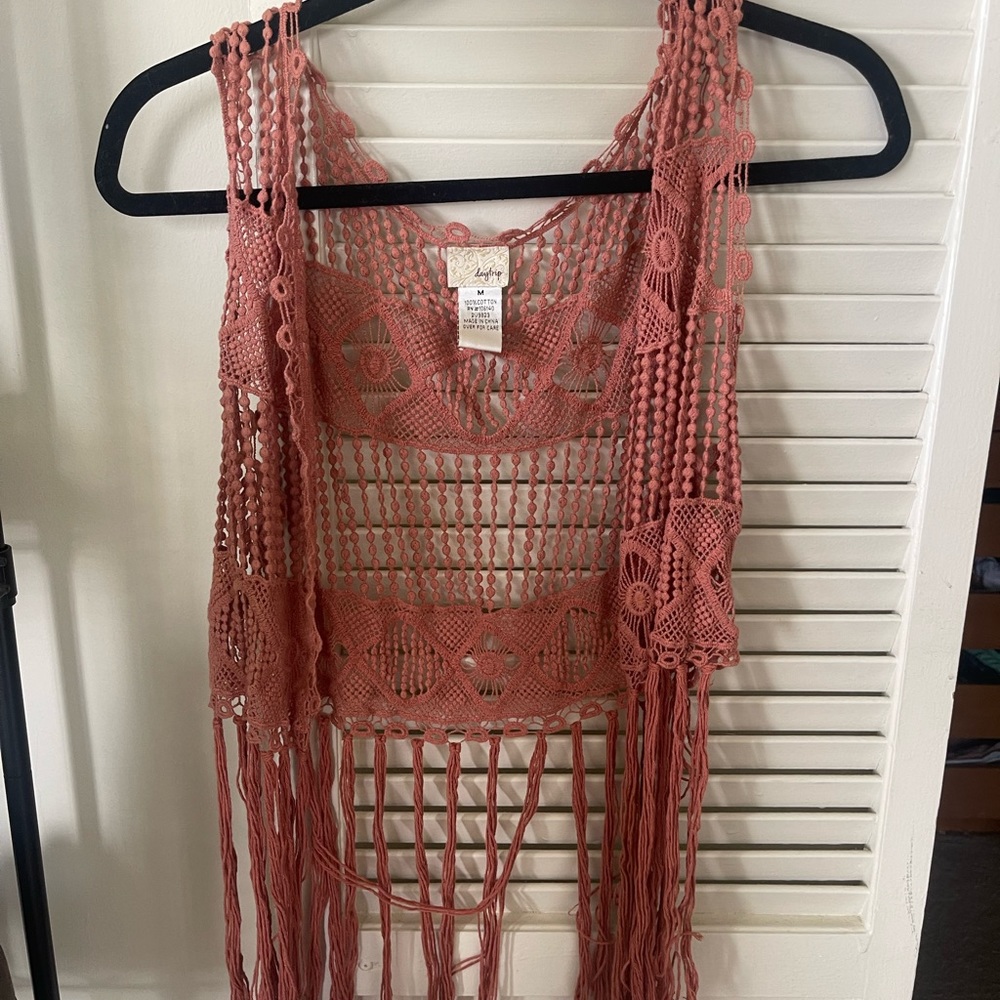 Boho Lace Vest Cardigan